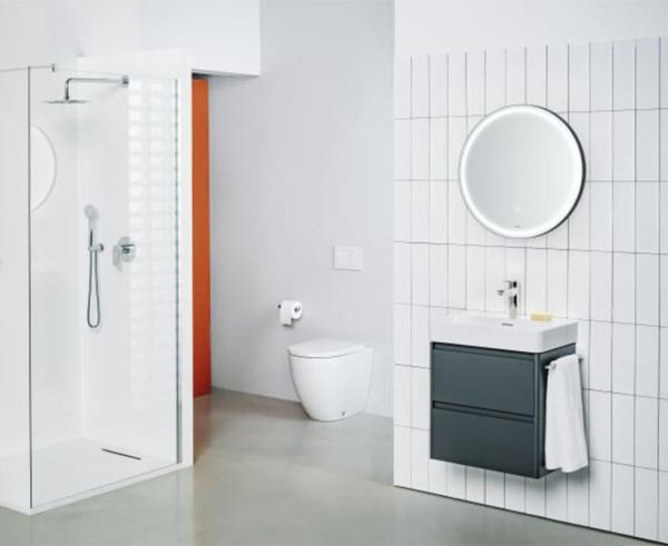 Laufen Base 2.0 Spiegel rund mit umlaufender LED-Beleuchtung