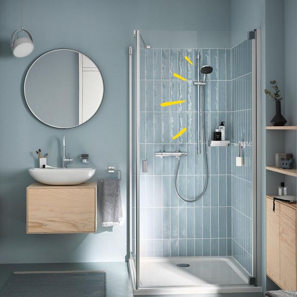 Grohe QuickFix Vitalio Comfort 110 Brausestangenset 90cm inkl. Handbrause & Schlauch chrom 26930001