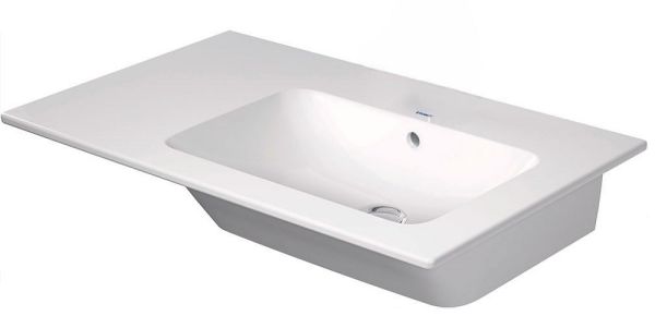 Duravit ME by Starck Waschtisch 83x49cm, mit Überlauf, ohne Hahnloch, Becken rechts, weiß 2346830060
