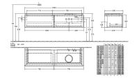 Vorschau: Villeroy&Boch Legato Waschtischunterschrank 160x50cm für Aufsatzwaschtisch, 1 Auszug glossy white B59700DH1