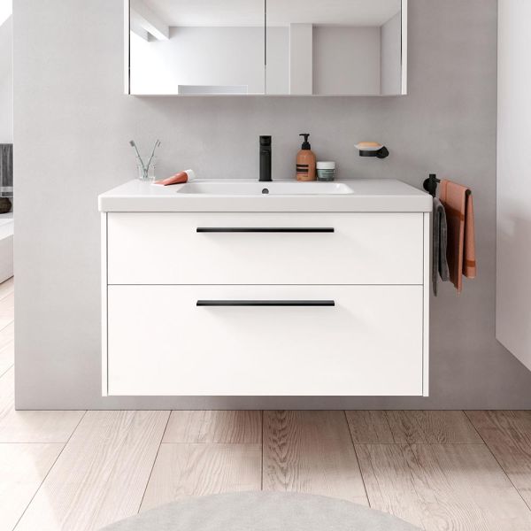 Duravit D-Code Möbelset aus Waschbecken und Unterschrank 100cm DC02940BD180000
