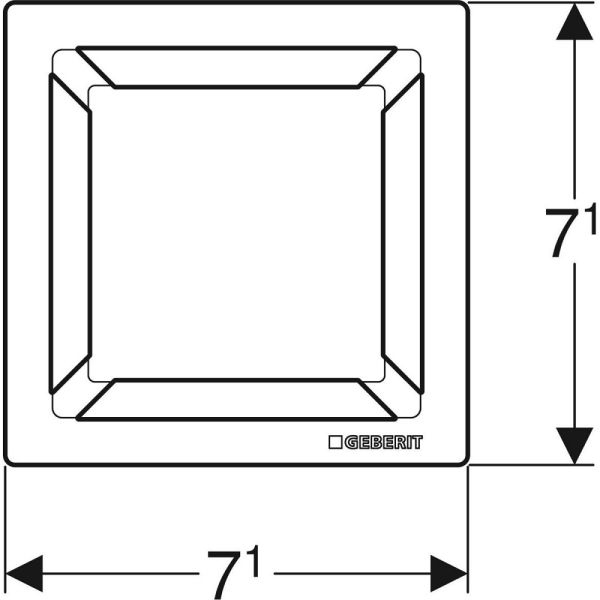 Geberit Designrost Square, 8x8cm