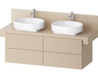 Vorschau: Duravit Balcoon Waschtischunterschrank 140x57x53,4cm für 2 Aufsatzbecken, sandbeige matt