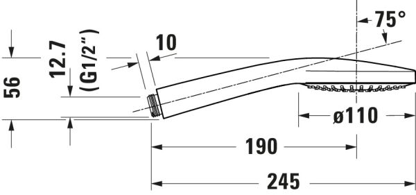 Duravit Handbrause 11cm, schwarz matt