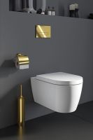 Vorschau: Duravit Starck T Papierrollenhalter mit Deckel, zum Schrauben/Kleben, gold 0099403400