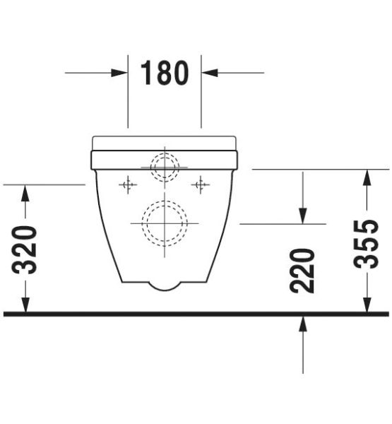 Duravit Starck 3 Wand-WC 54x36,5cm, oval, WonderGliss, weiß