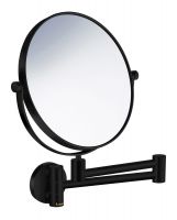 Vorschau: Smedbo Outline Kosmetikspiegel 2-fach schwenkbar, 5-fache Vergrößerung schwarz FB438