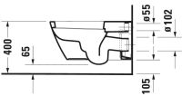 Vorschau: Duravit Starck 2 Wand-WC für Dusch-WC Sitz SensoWash® 62x37,5cm, oval, WonderGliss, weiß