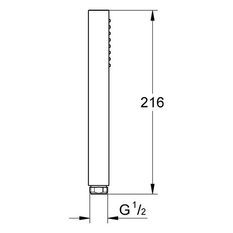 Grohe Euphoria Cube+ Stick Metall-Handbrause, wassersparend