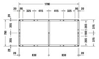 Vorschau: Duravit Tempano Fußgestell 170x75cm