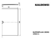 Vorschau: Kaldewei Superplan Zero bodenebene Rechteck-Duschwanne 75x130cm Mod.1564-1