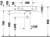 Vorschau: Duravit DuraSquare Waschtisch 50x47cm, ohne Überlauf, mit Wondergliss, mit nicht verschließbarem Ablaufventil, weiß 23535000701