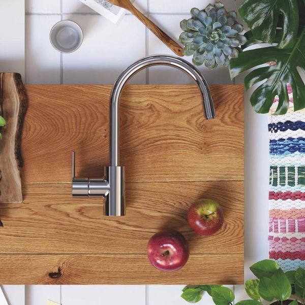 Grohe Feel Einhand-Spültischbatterie mit Spülbrause & QuickMount, chrom 32671002