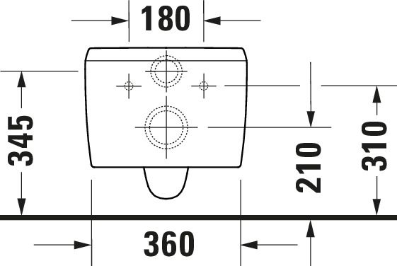 Duravit Qatego Wand-WC 57cm, Tiefspüler, spülrandlos, Abgang waagerecht, HygieneGlaze, weiß