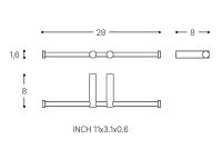 Vorschau: Cosmic Logic Doppelter Rollenhalter ohne Deckel, edelstahl matt