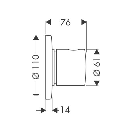 Hansgrohe Trio/ Quattro S Ab- und Umstellventil Unterputz, chrom