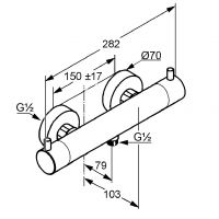 Vorschau: Kludi Bozz Thermostat-Duscharmatur Aufputz