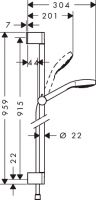 Vorschau: Hansgrohe Croma Select E Brauseset Vario mit Brausestange 90cm, weiß/chrom