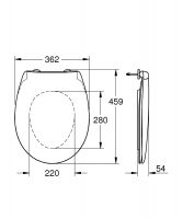 Vorschau: Grohe Bau Keramik WC-Sitz, weiß