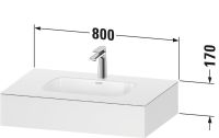 Vorschau: Duravit Qatego Einbauwaschtisch mit Konsole 80x55x17cm