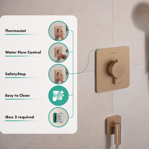 hansgrohe Ecostat Comfort Q Thermostat Unterputz 1 Funktion, brushed bronze