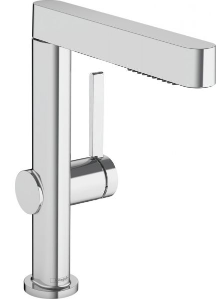 Hansgrohe Finoris Einhebel-Waschtischarmatur 230 mit Ausziehbrause, 2 Strahlarten und Push-Open Ablaufgarnitur, chrom 76063000