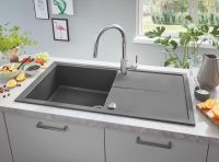 Vorschau: Grohe K400 60-C Küchenspüle mit Abtropffläche granit grau 31641AT0 
