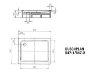 Vorschau: Kaldewei Duschplan Duschwanne 90x70x6,5cm, weiß 442148040001