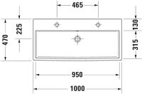 Vorschau: Duravit Vero Air Waschtisch rechteckig 100x47cm, ohne Überlauf, mit Wondergliss, weiß 23501000701