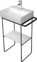 Vorschau: Duravit DuraSquare Metallkonsole bodenstehendWandmontage zu Waschtisch 073245, schwarz matt