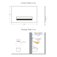 Vorschau: WimTec PROOF T4 HyPlus manuelle WC-Betätigung SLK 6V Batteriebetrieb, schwarz matt