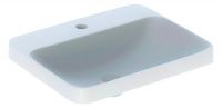 Geberit VariForm Einbauwaschtisch mit 1 Hahnloch, ohne Überlauf, rechteckig, Breite 55cm, weiß