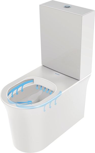 Duravit White Tulip Stand-WC für Kombination, Tiefspüler, spülrandlos, weiß