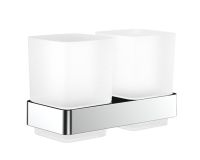 emco loft Doppelglashalter, Kristallglas satiniert, chrom 052500100