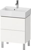 Vorschau: Duravit L-Cube Waschtischunterschrank bodenstehend 58x39cm mit 2 Schubladen für ME by Starck 236860, weiß, LC667901818