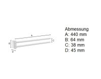 Vorschau: Smedbo Air schwenkbare doppelte Handtuchstange 44cm, chrom