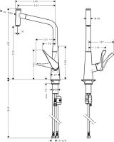 Vorschau: Hansgrohe Metris Select Einhebel-Küchenmischer 320 mit Ausziehauslauf