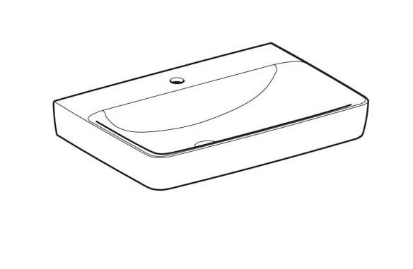 Geberit Renova Plan Waschtisch mit 1 Hahnloch, ohne Überlauf, 70x48cm, weiß 501645001_1