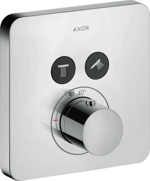 Axor ShowerSelect Thermostat Softcube Unterputz, für 2 Verbraucher, softedge chrom 36707000