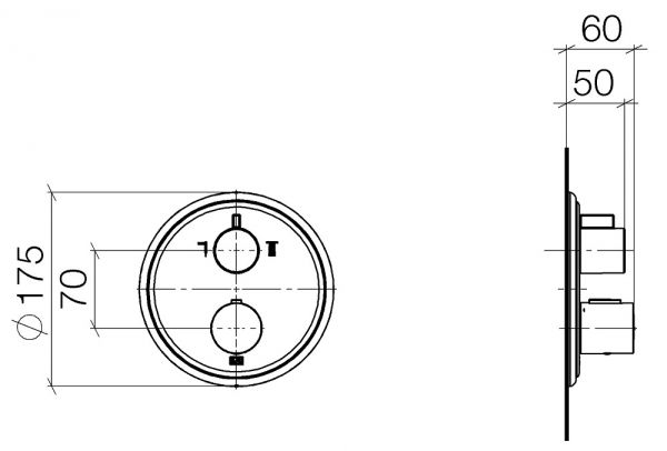 Dornbracht Madison UP-Thermostat mit 2-Wege-Mengenregulierung