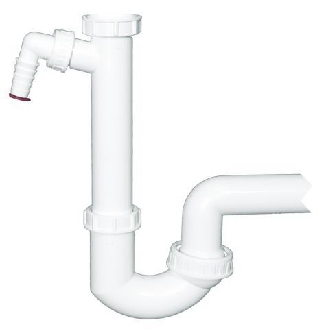 HL Siphon DN50x6/4" mit Kugelgelenk und Waschgeräte-Anschluss HL100/50