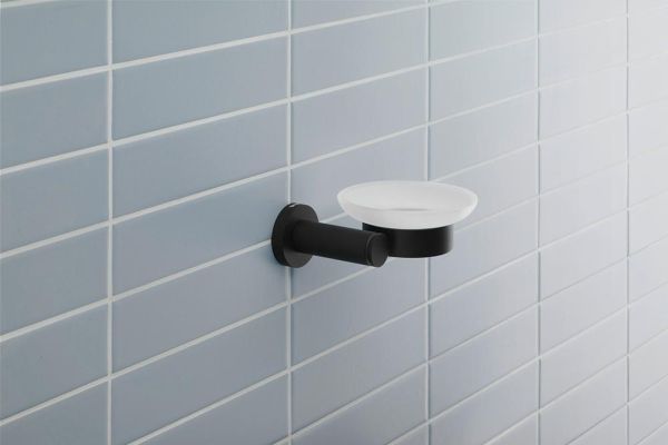 Duravit D-Code Seifenschale wandhängend, rechts, schwarz matt