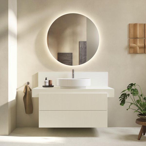 Duravit Balcoon Waschtischunterschrank 80x57x53,4cm für Aufsatzbecken, 2 Schubladen, elfenbein matt BA50130JDID0000
