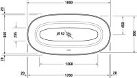 Vorschau: Duravit White Tulip freistehende Badewanne oval 180x90cm, weiß