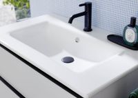 Vorschau: Burgbad Eqio Slim Keramik-Waschtisch mit Waschtischunterschrank 82cm