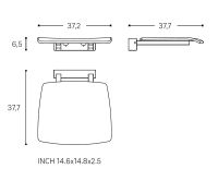 Vorschau: Cosmic Architect Sitz für Dusche, schwarz/chrom