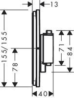 Vorschau: Hansgrohe ShowerSelect Comfort E Thermostat UP für 2 Verbraucher, Sicherungskombi., schwarz matt