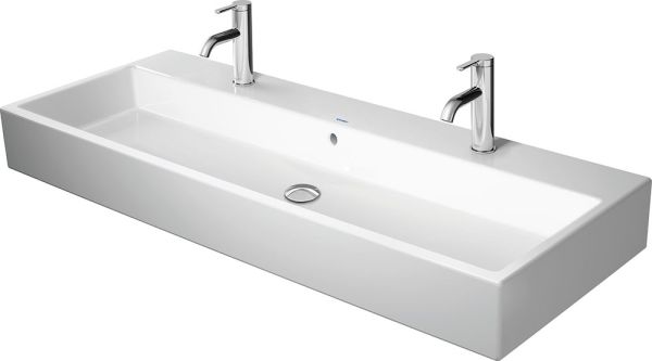 Duravit Vero Air Waschtisch rechteckig 120x47cm, 2 Hahnlöcher, mit Überlauf, geschliffen, weiß 2350120026