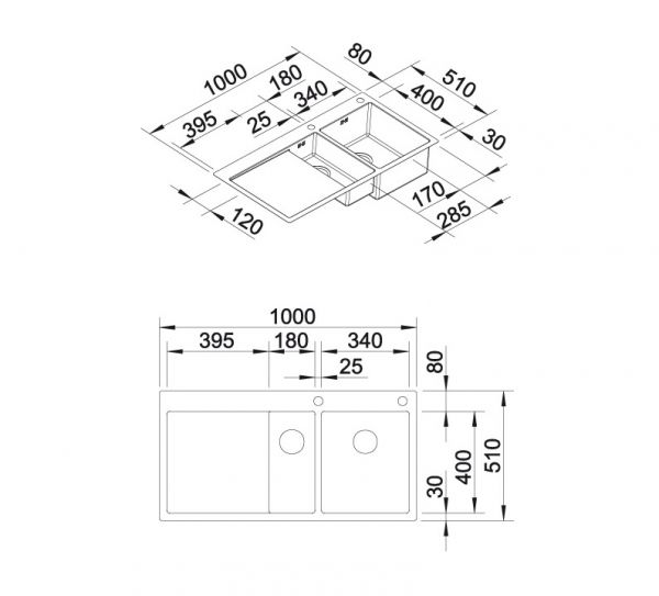 Blanco Claron 6 S-IF Edelstahlspüle mit Ablauffernbedienung PushControl®, edelstahl
