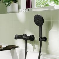 Grohe Vitalio Joy+ 120 Wandhalterset 3 Strahlarten, schwarz matt 1348652430